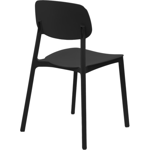 Silla apilable de plástico rígido 