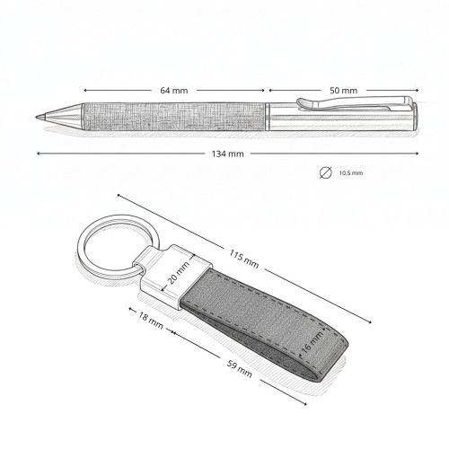 Set KALANI: Bolígrafo y Llavero