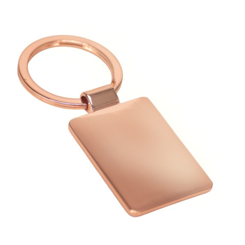 Llavero rectangular encobrizado 