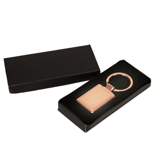 Llavero rectangular encobrizado 